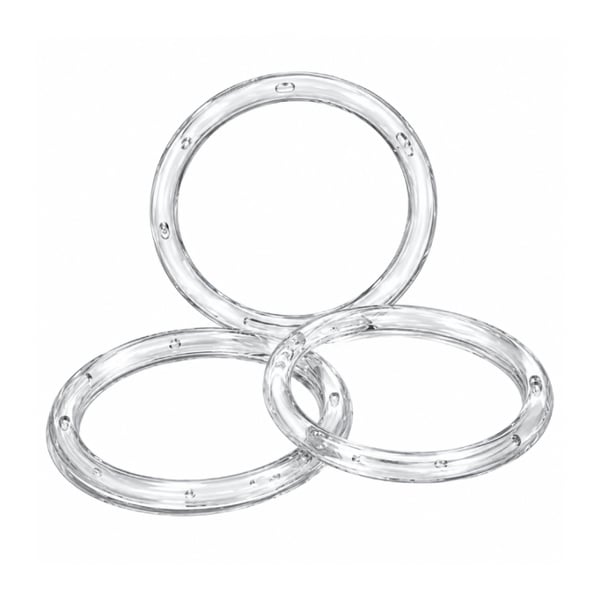 Argola Acrílica Transparente 100mm com 24und Ritas