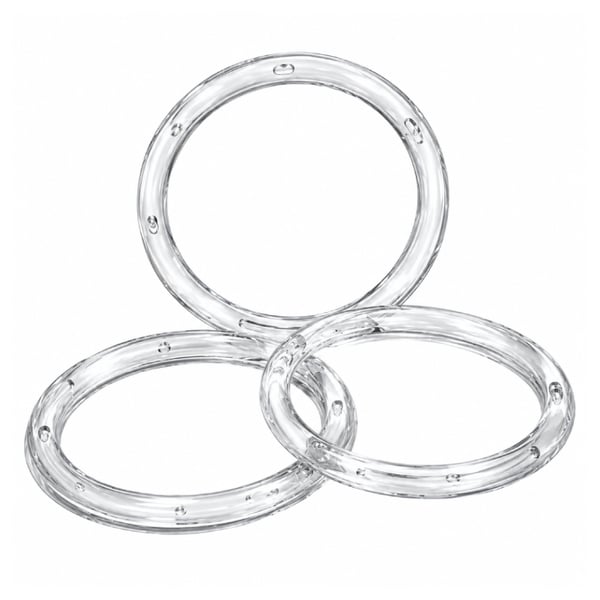 Argola Acrílica Transparente 120mm com 12und Ritas