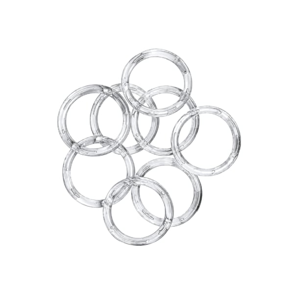 Argola Acrílica Transparente 15mm com 144und Ritas
