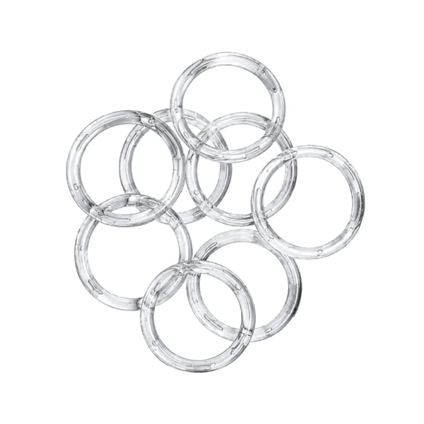Argola Acrílica Transparente 20mm com 144und Ritas