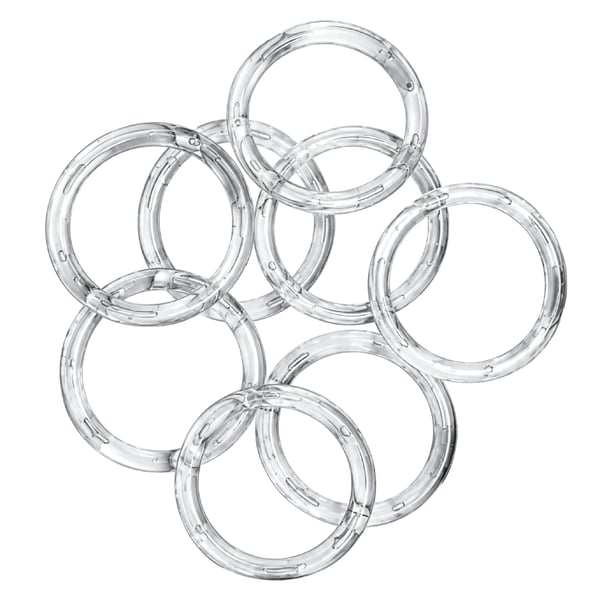 Argola Acrílica Transparente 50mm com 48und Ritas