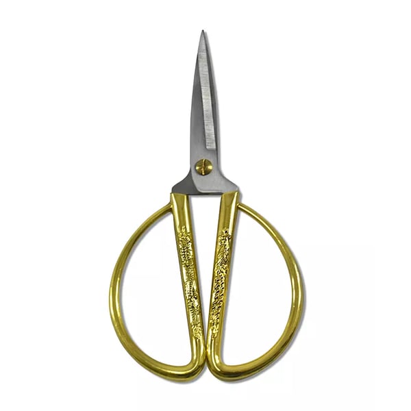 Tesoura vintage Realeza Retrô 7,5" Círculo 19cm