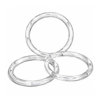 Argola Acrílica Transparente 100mm com 24und Ritas