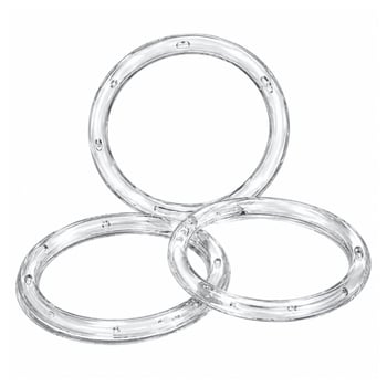 Argola Acrílica Transparente 120mm com 12und Ritas