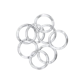 Argola Acrílica Transparente 15mm com 144und Ritas