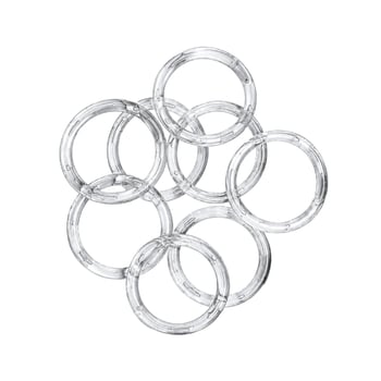 Argola Acrílica Transparente 20mm com 144und Ritas
