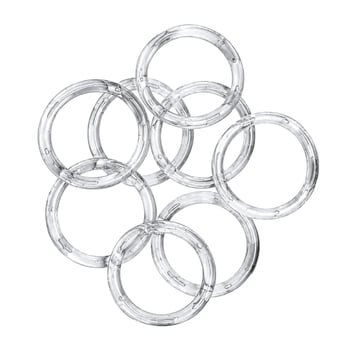 Argola Acrílica Transparente 30mm com 72und Ritas