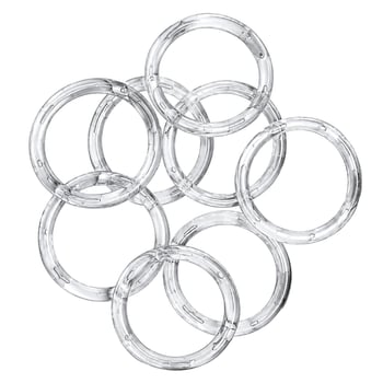 Argola Acrílica Transparente 50mm com 48und Ritas