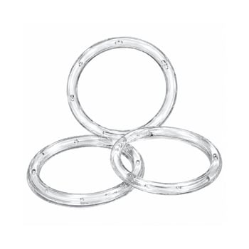 Argola Acrílica Transparente 75mm com 36und Ritas