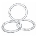 Argola Acrílica Transparente 120mm com 12und Ritas
